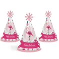 thumbnail image 7 of Big Dot of Happiness Pink Flamingo - Party Like a Pineapple - Tropical Summer Cone Happy Birthday Party Hats for Kids & Adults - 8 Ct (Standard Size), 7 of 7