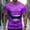Purple, variant on Men's Funny Elderly T-shirt Short Sleeved T-shirt Round Neck Shirt Casual Daily Street Top Men's Top