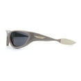 thumbnail image 7 of Retro Classy Oval Wrap Around Vintage Sport Soft Arm Tip Plastic Sunglasses Beige - Black, 7 of 7