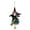 Green, variant on Halloween Decor Indoor Spooky Halloween Decorations Purple Witch Broomstick Bell Hanging Ornament for Home Front Door Wall Tree Yard Haunted House Party Decor