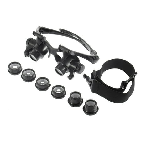 10X 15X 20X 25X LED Glasses Jeweler Magnifier Watch Repair Magnifying Loupe