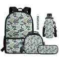 thumbnail image 2 of Bulopur Bass Fish Camo Kids Backpack Set 5 Pcs Fishing Girls School Bag with Lunch Bag, Pencil Case, Water Bottle Cover and Wrist Strap for Girls 7-12, 2 of 8