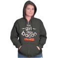 thumbnail image 5 of This Girl Digs Bacon Funny Meat Lover Zip Hoodie Sweatshirt Women Brisco Brands 2X, 5 of 6