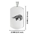 thumbnail image 2 of Stainless Steel Tribal Taurus Zodiac (Bull) Dog Tag Pendant Necklace, 2 of 3