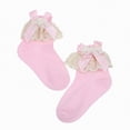 thumbnail image 3 of NIEWTR Girls Lace Ruffle Socks Toddler Cotton Cute Fancy Ruffled Frilly Princess Dress Ankle Short Socks for Little Kids Girl(A-Pink,3-4 Years), 3 of 8