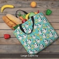 thumbnail image 5 of Honeii Panda Bathing Print Tote Bag, Reusable Grocery Shopping Bag,Shoulder Bag with Inner Pocket, 5 of 7