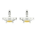 thumbnail image 4 of Clara Pucci 2.8174Ct Natural Citrine Princess Cut VVS1 Lever Back Drop Dangle 18k Solid hypoallergenic Gold Designer Earrings For November, 4 of 7
