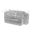 thumbnail image 3 of 2 in 1 Convertible Sleeper Sofa, Holaki Folding Futon Foam Floor Sofa Bed with Cushion Blanket, Modern Fabric Compression Couch for Living Room & Bedroom, 3 of 7