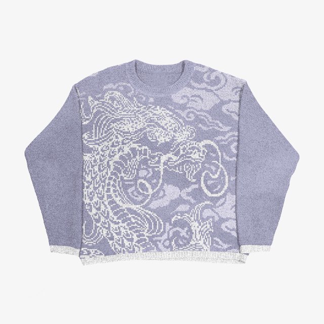 Chandail Mode Automne Hiver Américain Col Rond Chandail Personnalisé Imprimé Manches Longues Joker Ample