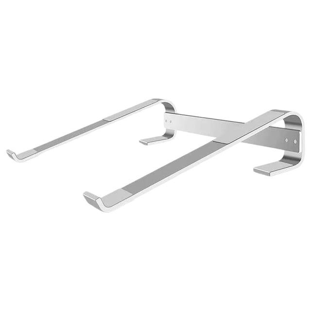 Aluminum Laptop Stand for Desk, Detachable Ventilated Cooling Notebook Mount, Ergonomic Laptops Computer Riser – Support Up To 17" Notebook Computers, Silver/Black, 10.23X9.84X2.33"(Silver)
