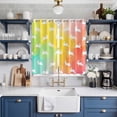 thumbnail image 2 of Easter Kitchen Curtains Window Panels, Spring Rabbits Silhouette Rainbow Ombre Art Insulated Window Treatment Curtain, Grommet Curtains for Bedroom/Living Room/Bathroom, 2 Piece 42"Wx63"L, 2 of 8