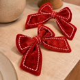 thumbnail image 4 of WWG Christmas Hanging Bow Decor, Soft Fabric 3D Bow Ornament, Classic Holiday Bow for Christmas Tree Wreath Garland, Reusable Wrinkle Resistant Bow, Versatile Gift Topper for Entryway Window Wall, 4 of 5