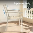 thumbnail image 6 of Patio Furniture Sets 7 Pieces Outdoor Patio Dining Set, 6 Stackable Metal Dining Chairs and 52.95" Round Metal Dining Table, Outdoor Table and Chairs for Lawn Garden Backyard Deck,Outdoor Patio Furn, 6 of 9