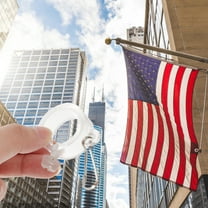 Raindrops 10 Pcs Flag Pole Clips Flag Pole Mounting Rings Size 4 White