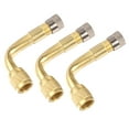3PCS Tire Stem Extension Adapters 90 Degree Curved Tyre Inflating Mouth