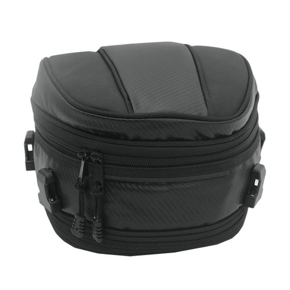 AMLESO Motorcycle Seat Tail Bag Accessories Expandable Height Black Multifunctional