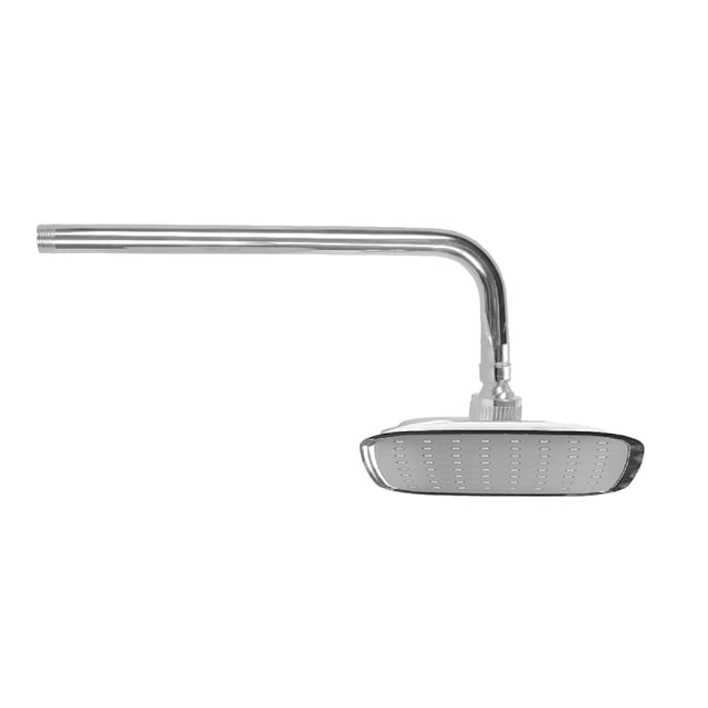 MEER Faucets by CNX | Regadera Cuadrada de 15 cm con Cuello de 27 cm, Cabezal de Ducha de ABS con Tubo de Metal Cromado. Multiposición, Anti-Sarro y Funciona con Presión Baja MEER Faucets by CNX RCT309