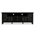 thumbnail image 2 of Artisan Solid Wood Contemporary 72 inch Wide TV Stand with Two 26 inch Wide 5 Shelf Bookcases in Black (Set of 3), 2 of 10