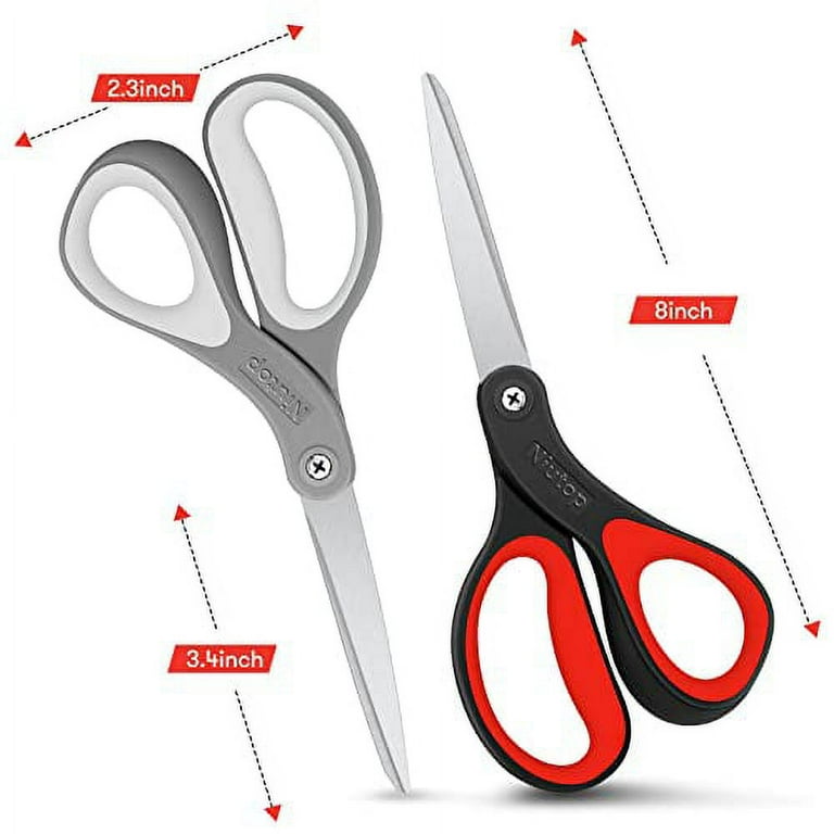 Scissors, Niutop 8 All Purpose Scissors Heavy Duty Ergonomic Comfort Grip  Craft Shears Sharp Scissors for Office Home Household Sewing High/Middle