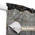 thumbnail image 4 of Ombre Gray Geometric Swag Valances for Windows, Kitchen Window Curtains Over Sink, Modern Abstract Art Window Treatment Curtains for Living Room/Bedroom Curtains 2 Panel Sets 36"x45", 4 of 8