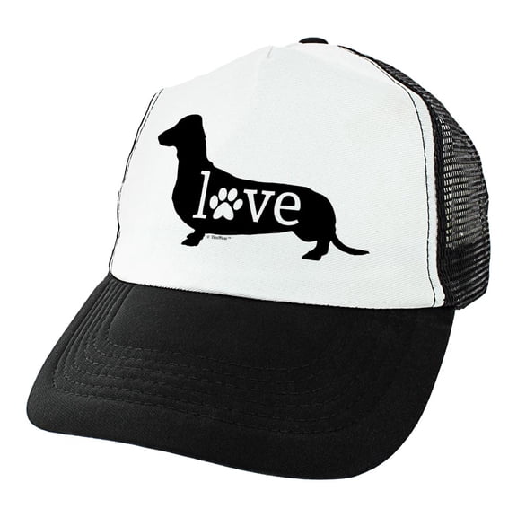 ThisWear Wiener Dog Gifts Dachshund Trucker Hat Dachshund Love Paw Print Dog Breed Hat Trucker Hat