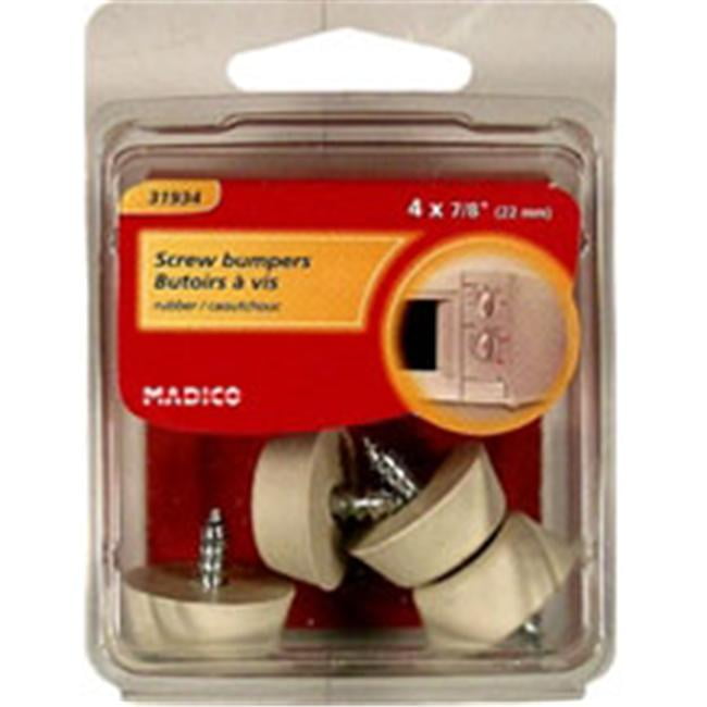 MADICO Round Rubber Screw Bumpers 10 Packs