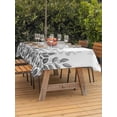 thumbnail image 3 of Outdoor Tablecloth with Umbrella Hole for Patio/Picnic/Party/Camping, Spring Gray Eucalyptus Waterproof Table Cloth Rectangle Table Cover Washable, Summer Botanical Leaf Country (54"x 80"), 3 of 8