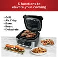 thumbnail image 4 of Ninja Ag301 Foodi 5-In-1 Indoor Electric Grill With Air Fry Roast Bake & Dehydrate - Programmable Black/Silver, 4 of 12