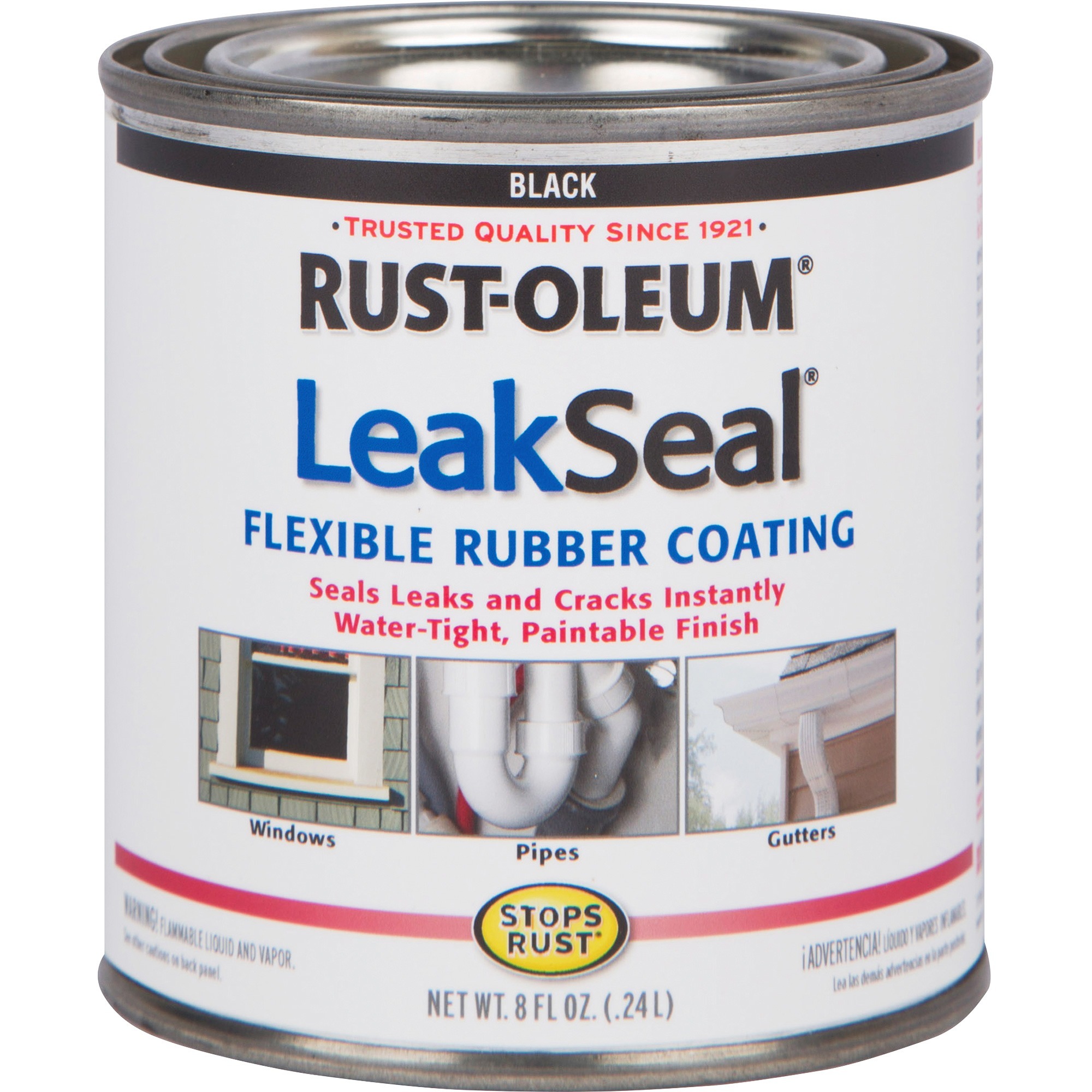 LeakSeal Brush Flexible Rubber Coating, Black