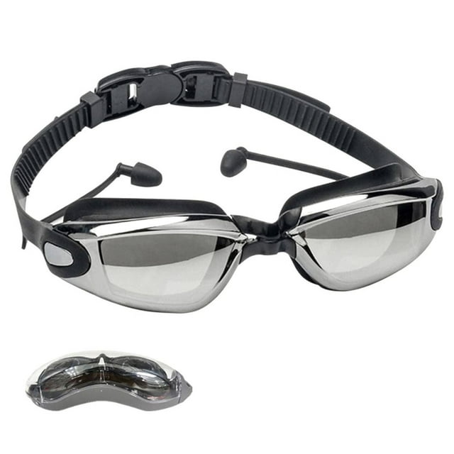 Gafas de natación HD antivaho galvanizadas para adultos, gafas de silicona impermeables para hombres y mujeres.