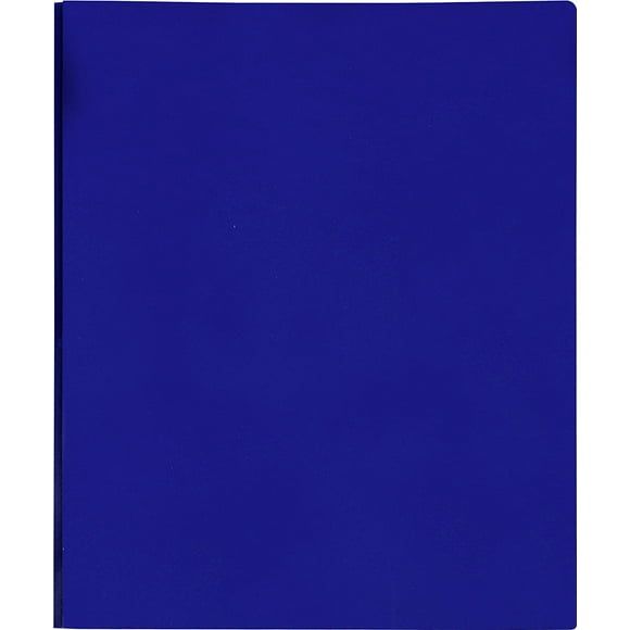 Lion 2-Pocket Plastic Folder with Fasteners, Dark Blue, Pack of 4 (92310-BL-4P)