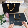 thumbnail image 4 of Bolsas de regalo Patdefie negras con asa 32 x 25 x 11 cm, paquete de 12, 4 of 7