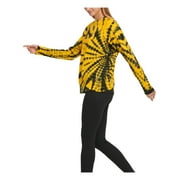 DKNY Women's Logo Tie Dye Sweatshirt Yellow Size Medium