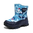 thumbnail image 6 of BOBOGOJP Boys Girls Snow Boots Water-Resistant Outdoor Sport Warm Cozy Anti-Slip Cute Ankle Winter Shoes Sky Blue for Size 2.5, 6 of 9