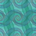 thumbnail image 1 of Ahgly Company Machine Washable Indoor Square Transitional Dark Cyan Green Area Rugs, 5' Square, 1 of 7