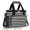 thumbnail image 3 of Large Cooler Bag, Insulated Lunch Tote for Women, Lunch Cooler Bag with Shoulder Strap, Travel Cooler Bag, 13X10X11 in Striped Pattern Leakproof Outdoor Picnic Car Drink Cold, 3 of 9
