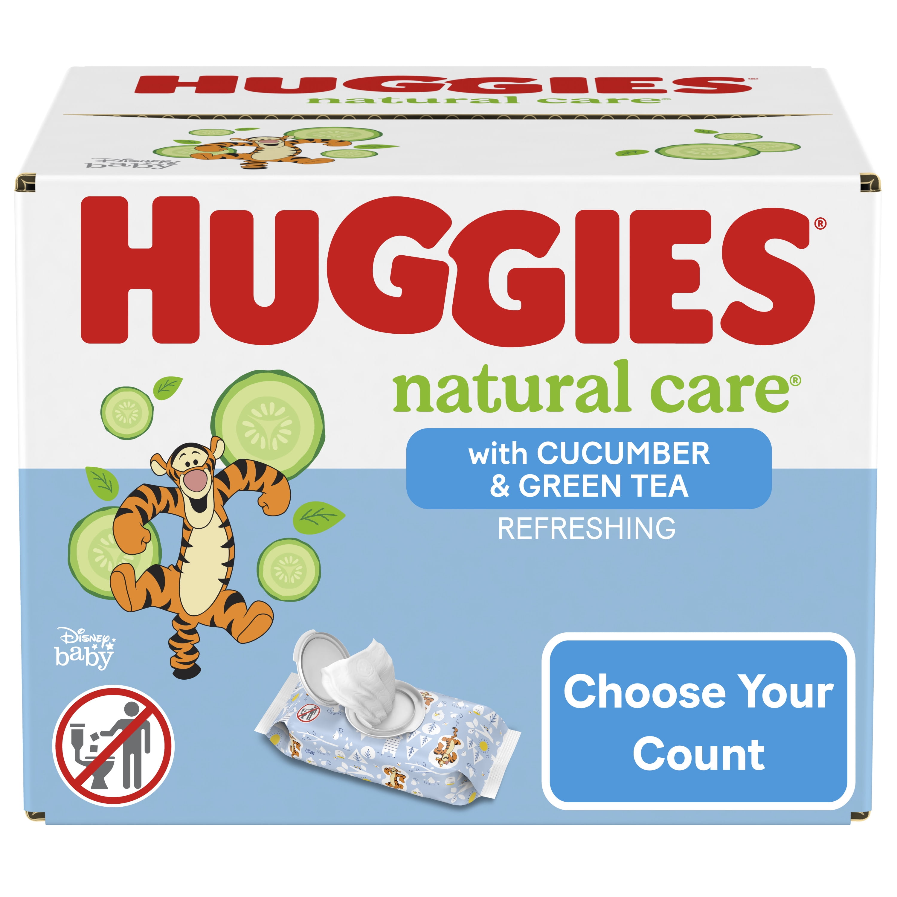 Huggies Natural Care Refreshing Baby Wipes, Scented, 10 Flip-Top Packs (560 Wipes Total)