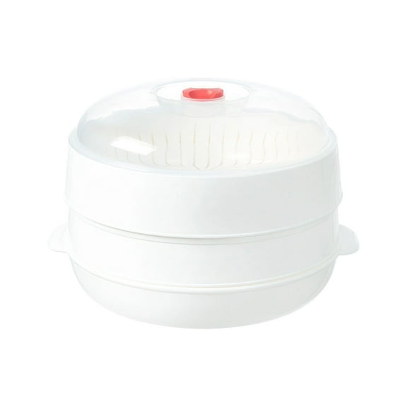 Ciwanning Premium Microwave Steamer With Nonslip Handle Ventilation Base For Fast Cooking Stackable Design Ideal For Family Meals