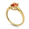 thumbnail image 2 of 1 ct Oval Cut Simulated Red Diamond Solitaire 18K Yellow Gold Womens Engagement Ring, 2 of 5