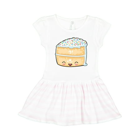 

Inktastic Cute Smiling Cake with Confetti Sprinkles Gift Toddler Girl Dress