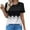 #0226-Black, variant on Ailaofu Womens Casual Crew Neck Short Sleeve Pleated Tops Blouses Fashion Clothes 2026