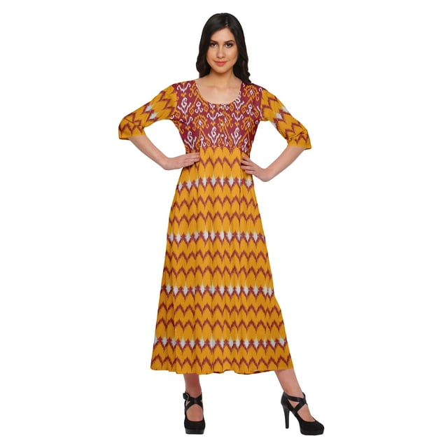 Moomaya Kurta Imprimé Tunique Longue Hauts Femmes Tenue d'Été Kurti pour Femmes