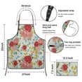 thumbnail image 7 of Women Men Adjustable Bib Apron with Pockets Pioneer Colorful Floral Cooking Kitchen Aprons, 7 of 7