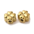 thumbnail image 2 of 20pcs 304 Stainless Steel Beads Clover Real 18K golden Plated 6.5x6.5x4mm Hole: 1.2mm, 2 of 4