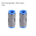 thumbnail image 3 of Straight Push Connectors 12mm Quick Release Pneumatic Connector Plastic Union Tube Fitting Grey 5Pcs, 3 of 3