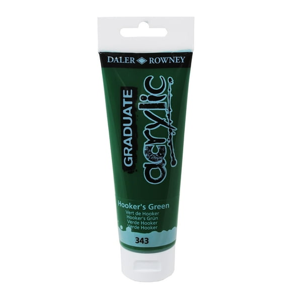 Daler-Rowney Graduate Acrylic, 120ml Tube, Hooker's Green
