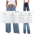 thumbnail image 3 of Mid Rise Wide Leg Jeans for Women Casual Washed Denim Jeans with Pockets Loose Fit Denim Pants Streetwear Fashion Trousers, 3 of 7