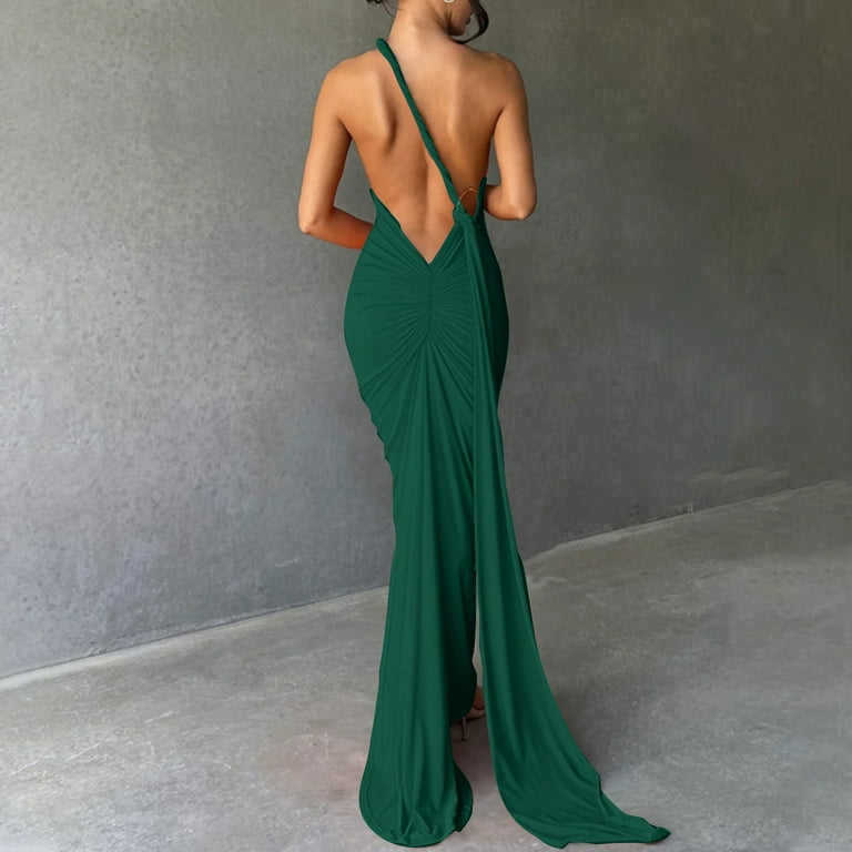 HOT ! Pink Low Back Prom Dress Royal Blue Low Back Prom Dress Umbreon  Dresses For Women Elegant Classy Sleeve Less Bak Less