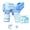 Blue, variant on Angel Wing Electric Bubble Gun Blower, Portable Automatic Bubble Machine with Light, Summer Outdoor Gift