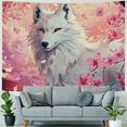 thumbnail image 4 of BCIIG Wolf Flowers Anime Art Tapestry Wall Hanging Unique Style Graphic Tapestries Home Wall Decor for Living Room Bedroom Apartment Farmhouse Dorm 40x60inch, 4 of 6